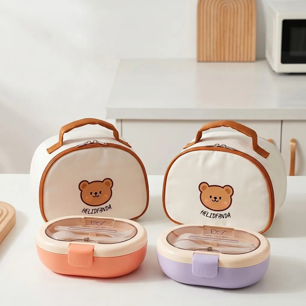 Meal Prep Or Prep Meal - Draagbare plastic lunchbox voor kinderen, lekvrij,