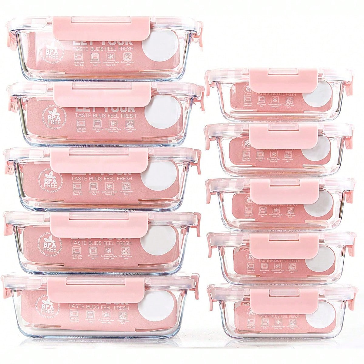 10-delige glazen voorraaddozen - Meal Prep Kitchen recensie en prijs